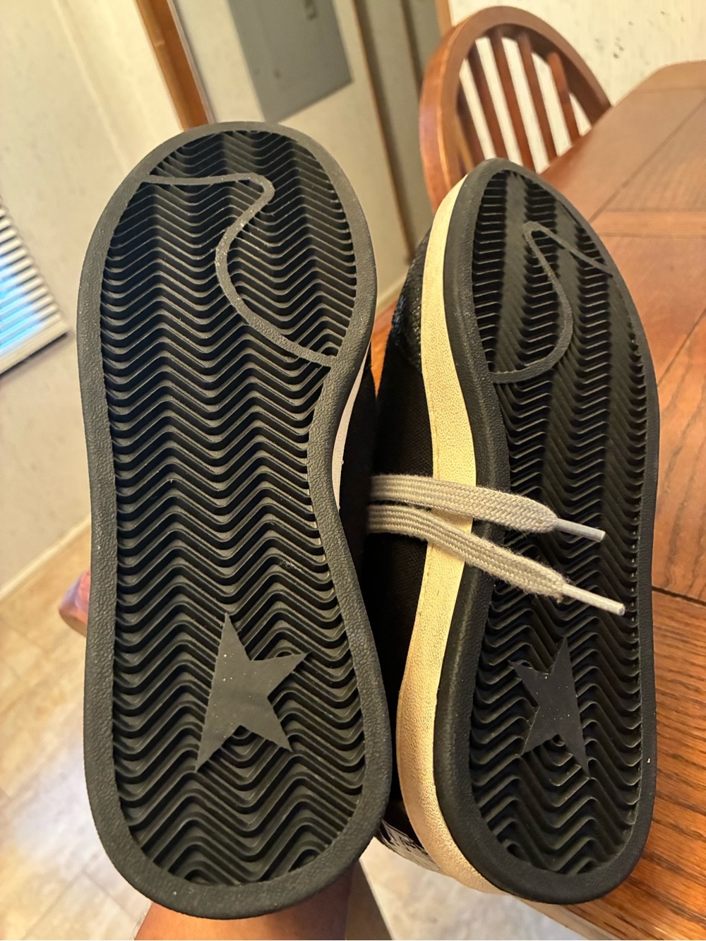 Golden Goose Style Shoes Women’s 40 Ballstar Black Canvas Cracked Upper - Picture 9 of 16